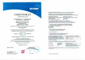 Certifikat DIN EN ISO 3834